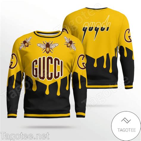 gucci yellow bee sweater|gucci sweater on blackish.